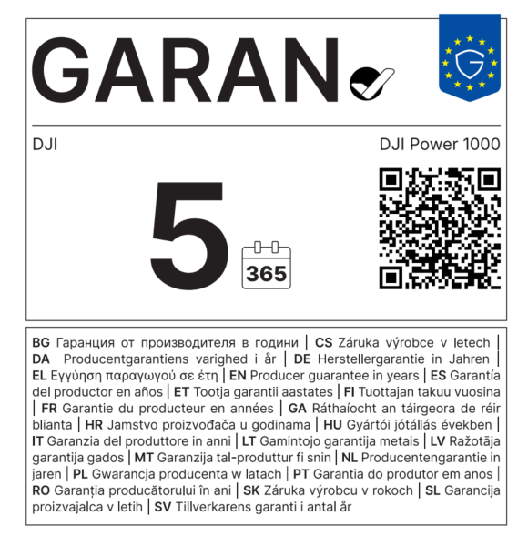 Harmonisiertes EU-Garantielabel: gewerbliche Haltbarkeitsgarantie des Herstellers